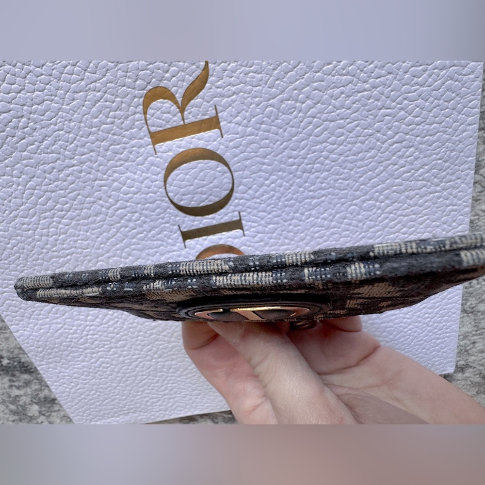 SOLD‼️Dior Oblique Jacquard 30 Montaigne Freesia Card Case Holder Blue Compact - Picture 10 of 16